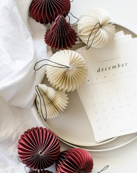 Classic Red Paper Heart Ornament with Silver Glitter Edge - Homewares - Republic Home