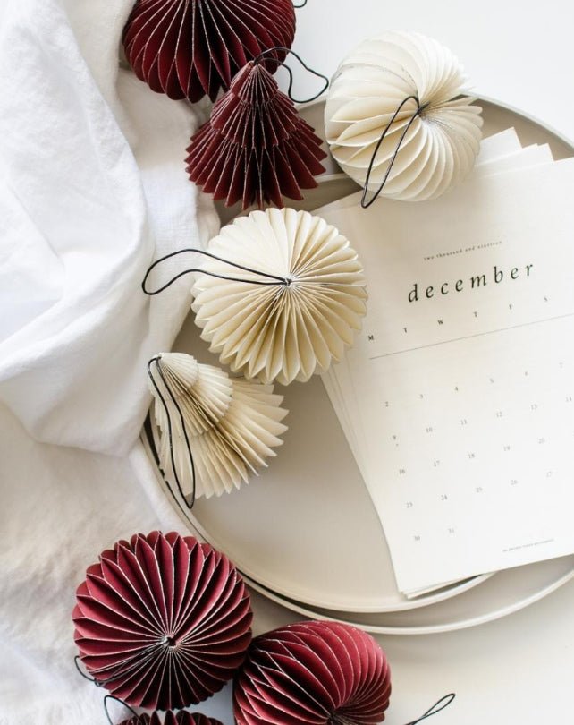 Classic Red Paper Heart Ornament with Silver Glitter Edge - Homewares - Republic Home