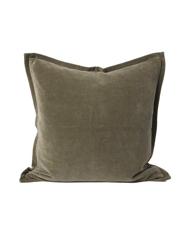 Evelyn Velvet Cushion - Olive - Cushion - Republic Home