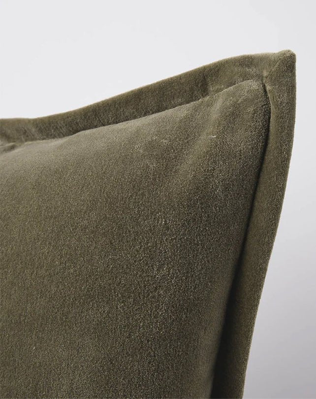 Evelyn Velvet Cushion - Olive - Cushion - Republic Home