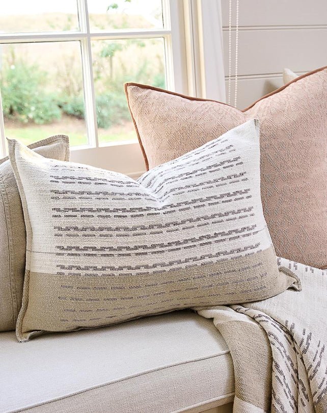 Hagen Cushion - Off White/Slate - Cushion - Republic Home