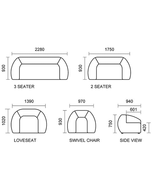 Marsella Loveseat - Furniture - Republic Home
