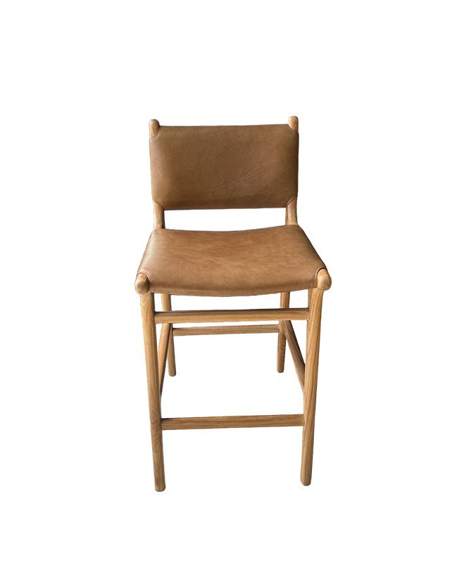 Maya Plush Counter Stool with Back - Furniture - Republic Home