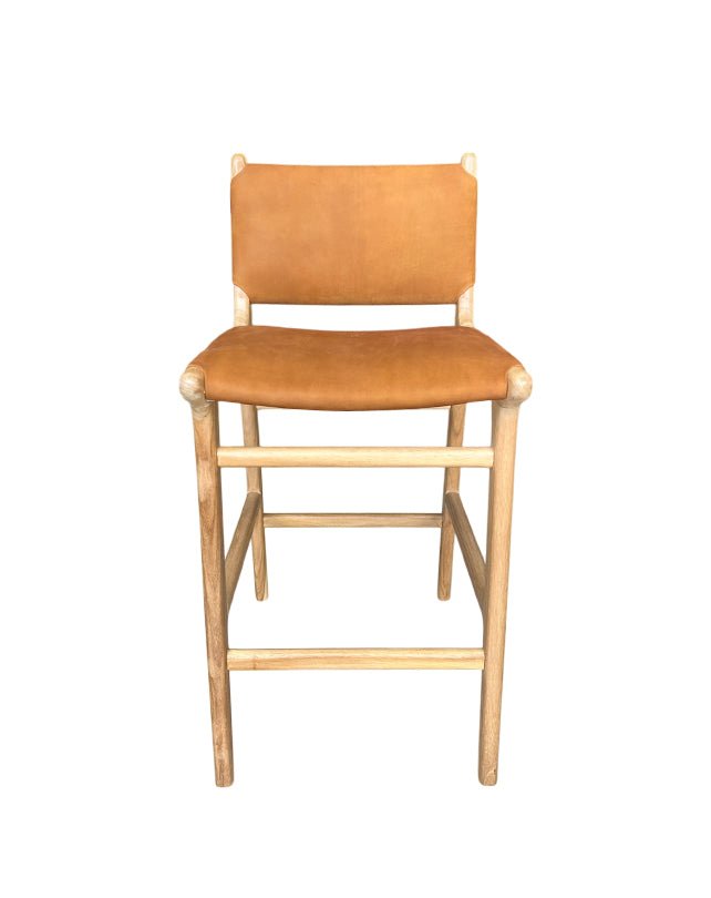 Maya Plush Counter Stool with Back - Furniture - Republic Home