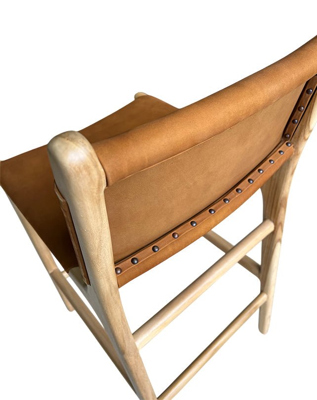 Maya Plush Counter Stool with Back - Furniture - Republic Home