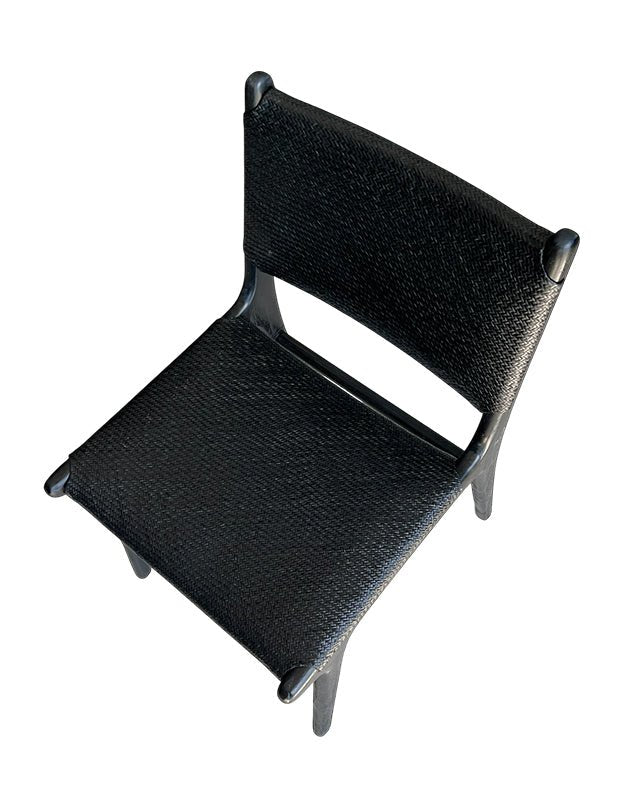 Maya Plush Dining Chair (Black Rattan) - Furniture - Republic Home