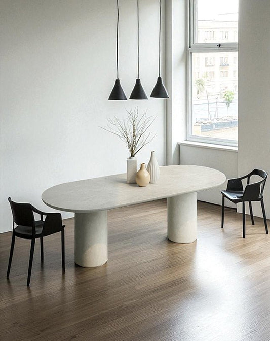 Milano Oval Dining Table (Double Pedestal) - Furniture - Republic Home