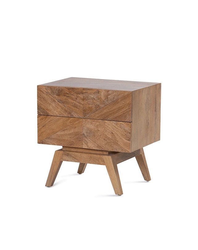 Sari Bedside 2 Drw Studio Carving - Furniture - Republic Home