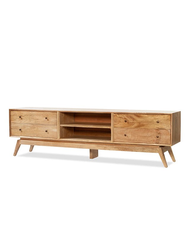Sari Entertainment Unit 4 drw 2 shelf - Furniture - Republic Home