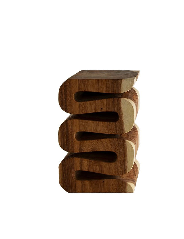 Suar Ribbon Stool - Furniture - Republic Home