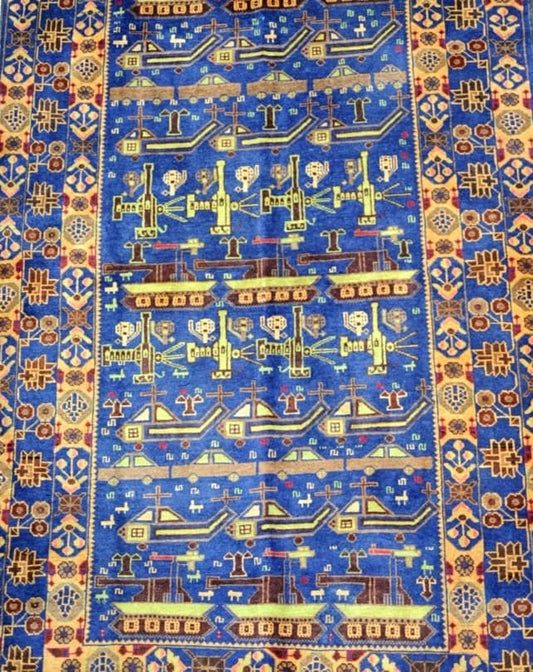 Afghan War Rug 192x110cm - Rugs - Republic Home