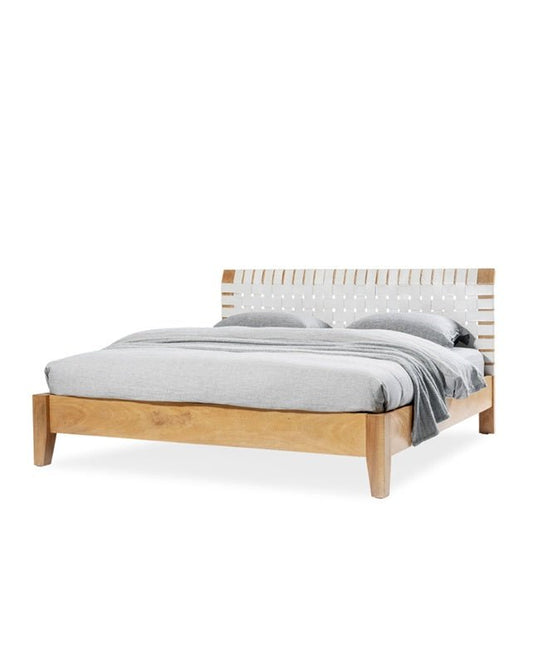 Amsterdam Leather Strap Bed - Furniture - Republic Home