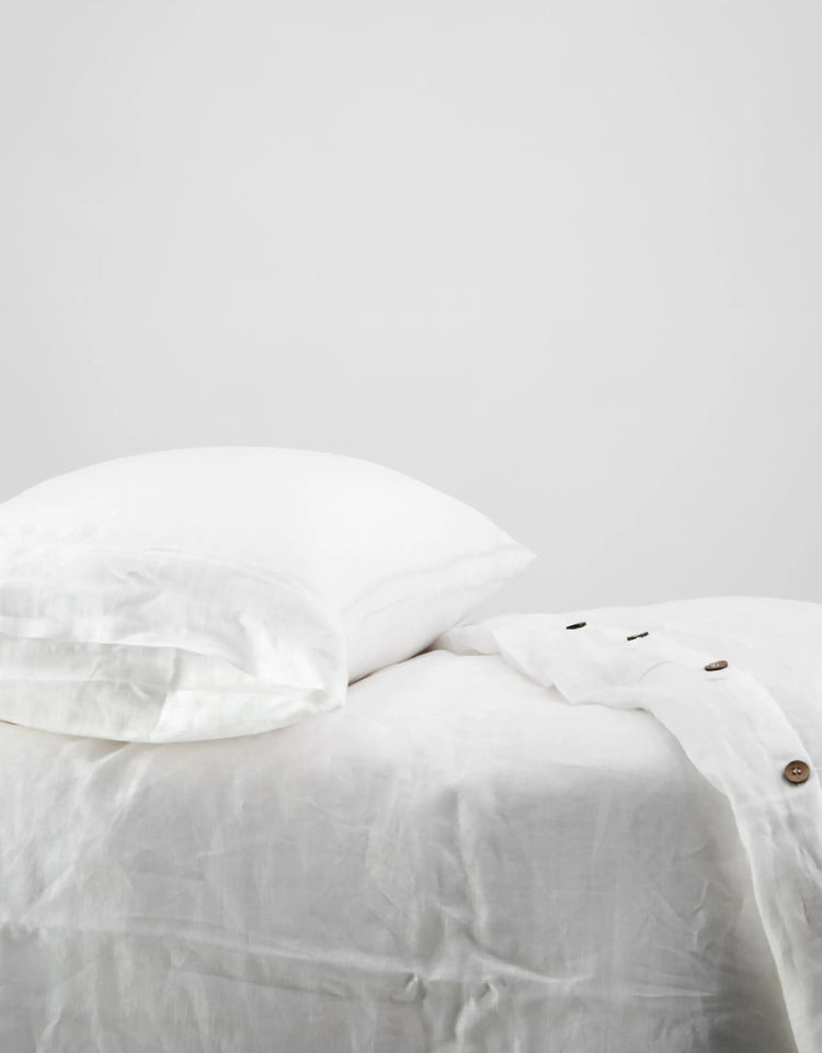 European Linen Duvet Cover Set — White - Duvet Cover - Republic Home