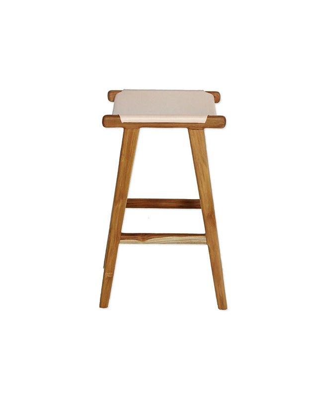 Jerry Counter Stool Flat Leather - Natural - Furniture - Republic Home