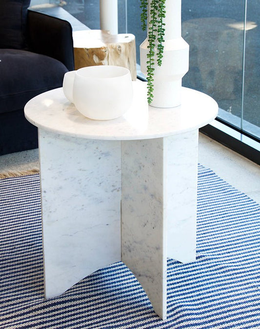 Nixon Marble Side Table - Furniture - Republic Home