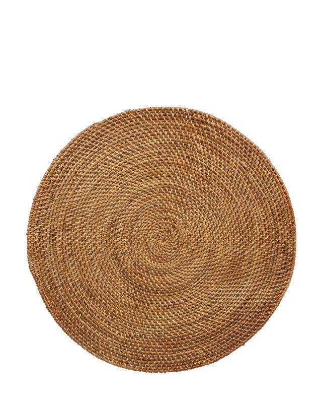 Smoked Rattan Placemat - Round - Homewares - Republic Home