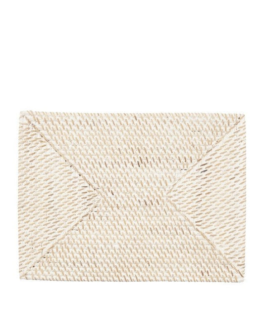 Whitewash Rattan Placemat - Rectangle - Homewares - Republic Home