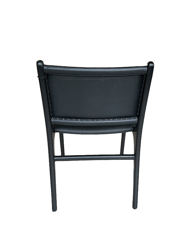 Maya Plush Dining Chair (Black on Black)