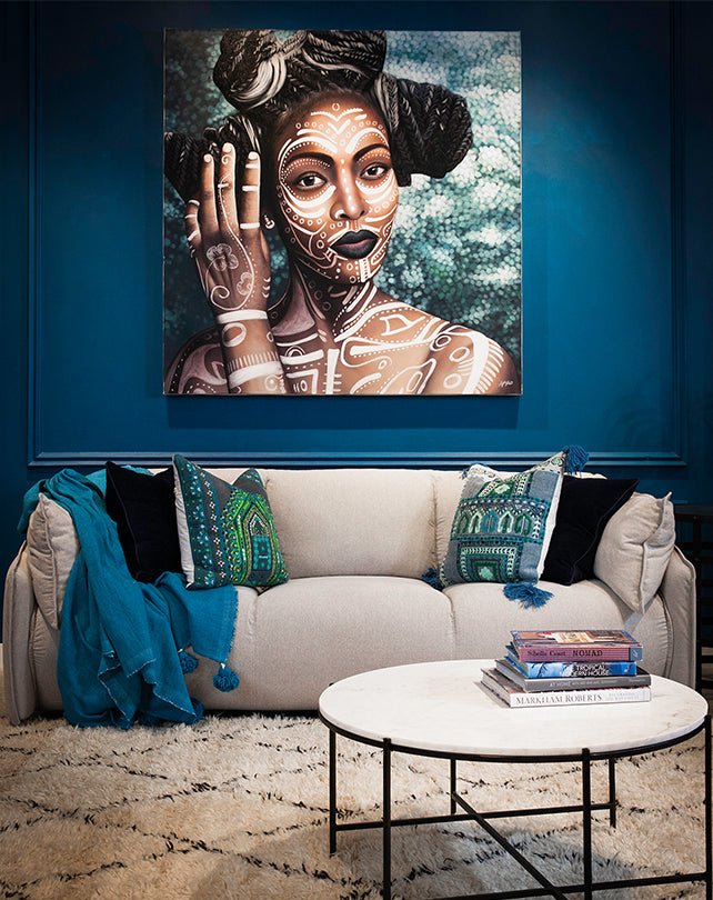 African Lady with Body Paint & Funky Hairstyle - Homewares - Republic Home