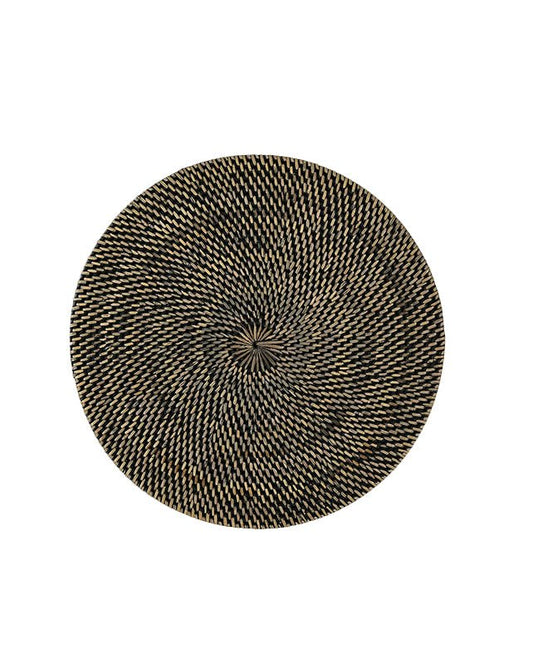 Black Rattan Placemat - Round - Homewares - Republic Home