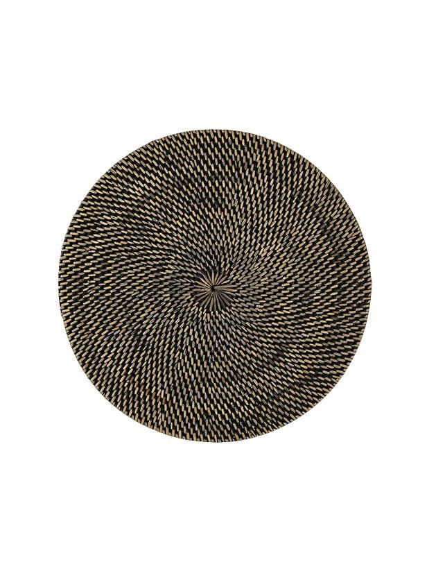 Black Rattan Placemat - Round - Homewares - Republic Home