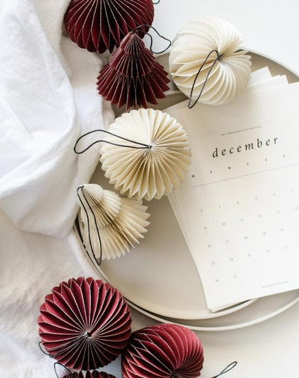 Classic Red Paper Heart Ornament with Silver Glitter Edge - Homewares - Republic Home