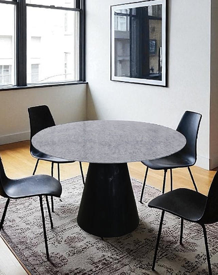 Cousteau Dining Table (Black Base) - Furniture - Republic Home