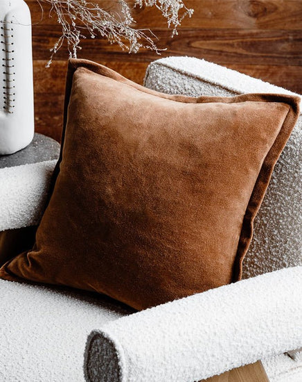 Evelyn Velvet Cushion - Nutmeg - Cushion - Republic Home