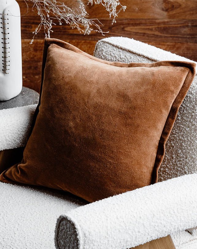 Evelyn Velvet Cushion - Nutmeg - Cushion - Republic Home
