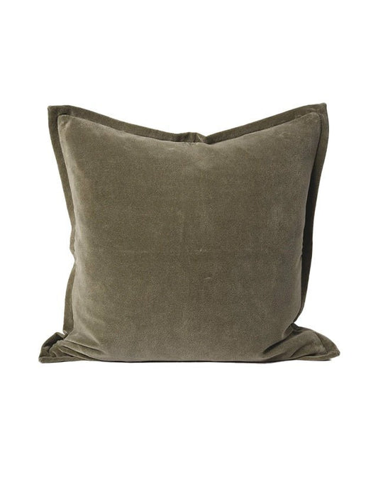 Evelyn Velvet Cushion - Olive - Cushion - Republic Home