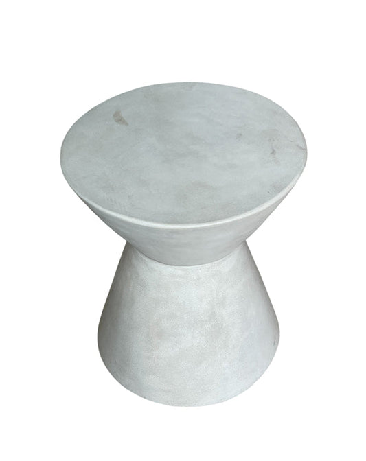 Grey Terrazzo Hourglass Stool - Furniture - Republic Home