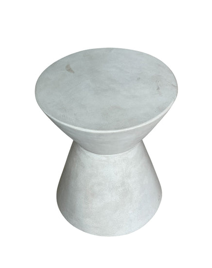 Grey Terrazzo Hourglass Stool - Furniture - Republic Home