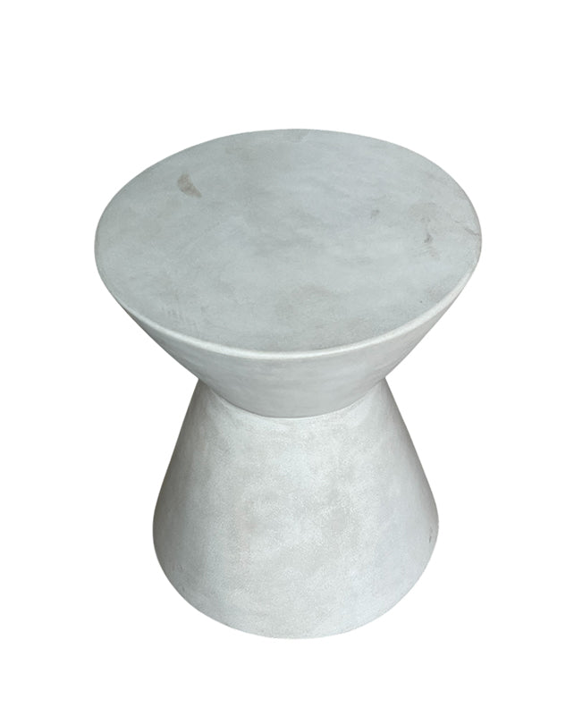 Grey Terrazzo Hourglass Stool - Furniture - Republic Home