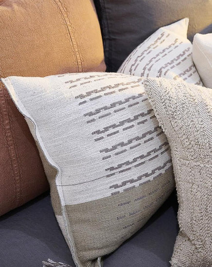 Hagen Cushion - Off White/Slate - Cushion - Republic Home