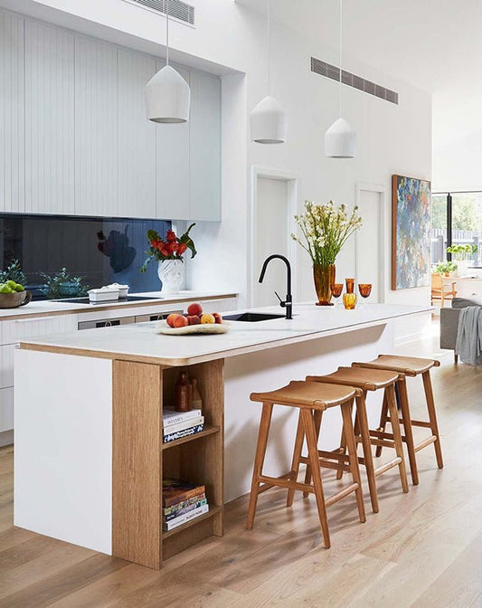 Jerry Counter Stool Flat Leather - Tan - Furniture - Republic Home