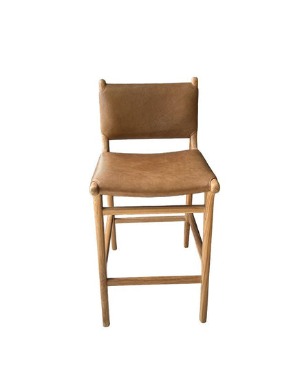 Maya Plush Counter Stool with Back - Furniture - Republic Home