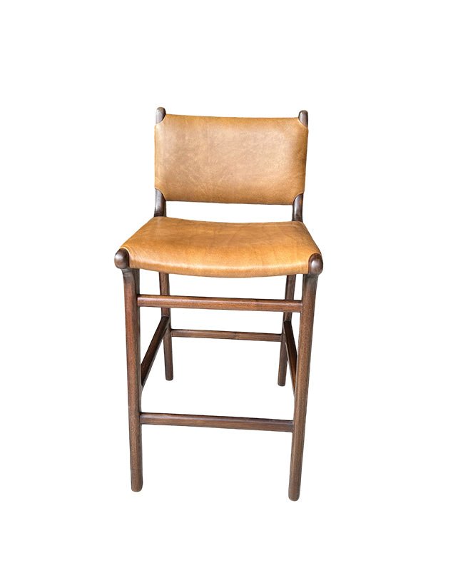 Maya Plush Counter Stool with Back - Furniture - Republic Home
