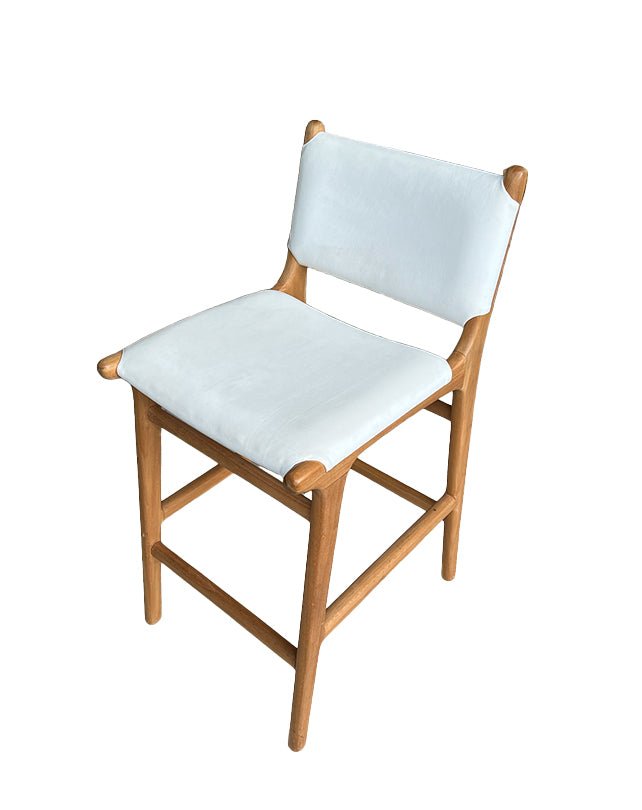 Maya Plush Counter Stool with Back - Furniture - Republic Home