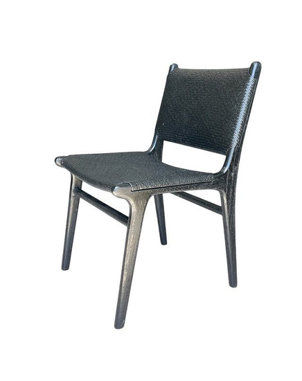 Maya Plush Dining Chair (Black Rattan) - Furniture - Republic Home