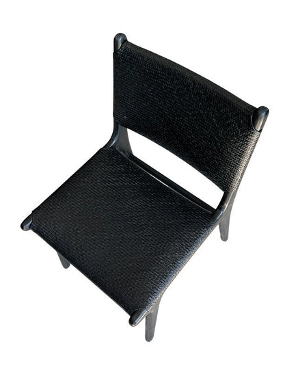 Maya Plush Dining Chair (Black Rattan) - Furniture - Republic Home