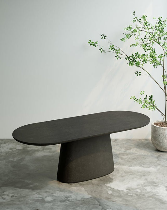 Milano Oval Dining Table (single pedestal) - Furniture - Republic Home