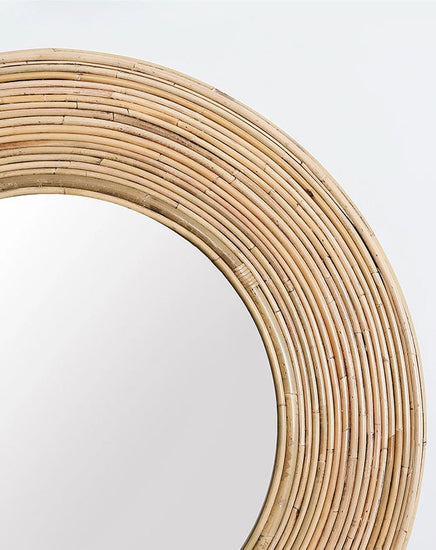Orbit Round Cane Mirror - Furniture - Republic Home