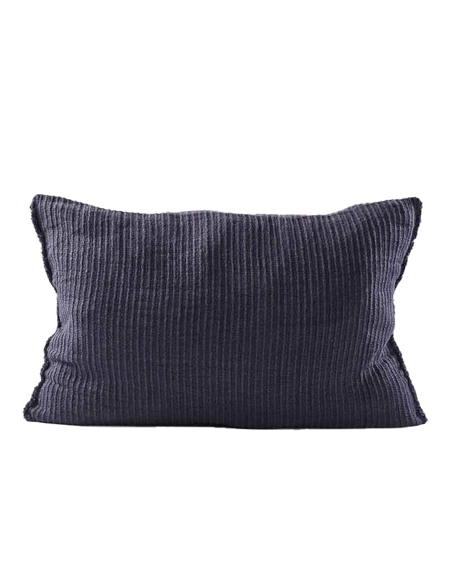 Rafflad Linen Cushion - Navy 40x60 - Cushion - Republic Home