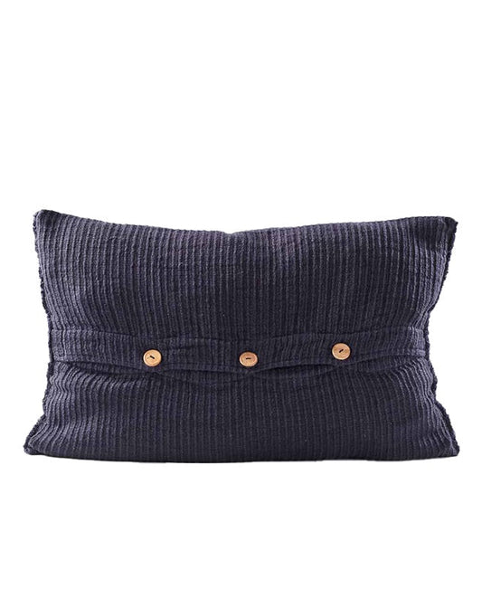Rafflad Linen Cushion - Navy 40x60 - Cushion - Republic Home