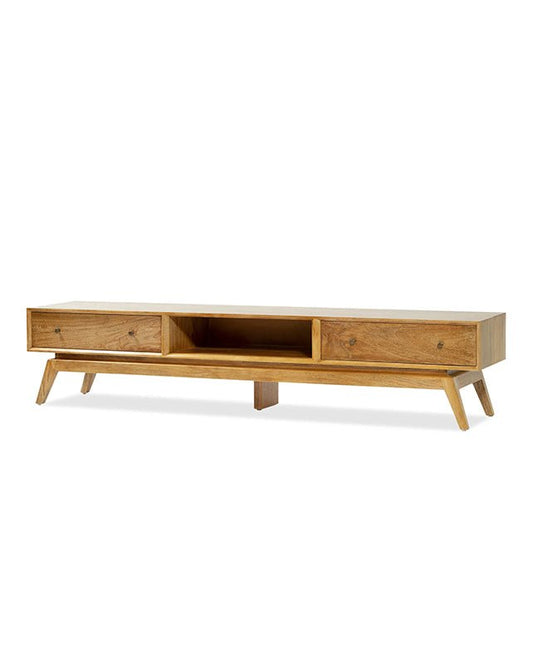 Sari Entertainment Unit Open Middle Shelf - Furniture - Republic Home