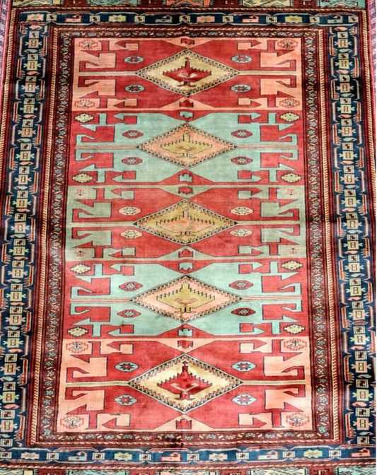 Caucasian 5 Medallion Rug 144x104cm - Republic Home - Rugs