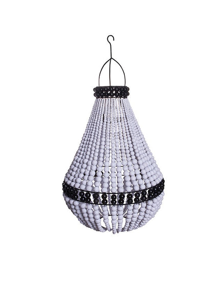 Tenda Wooden Bead Lamp Shade (White) - Republic Home - Lighting