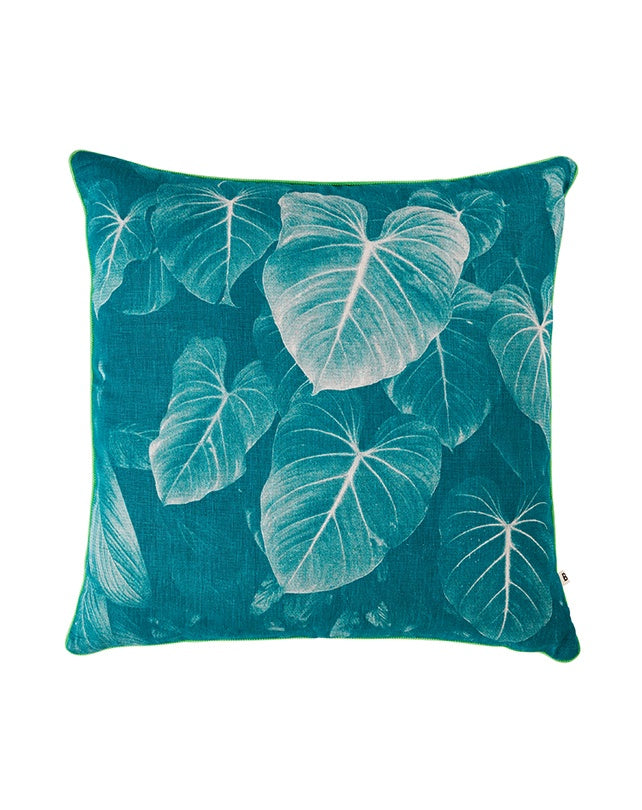 Jungle Leaf Teal 50x50 - Republic Home - Cushion