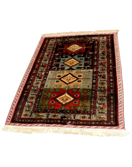 Caucasian Design Silk Rug 150x110cm - Republic Home - Rugs