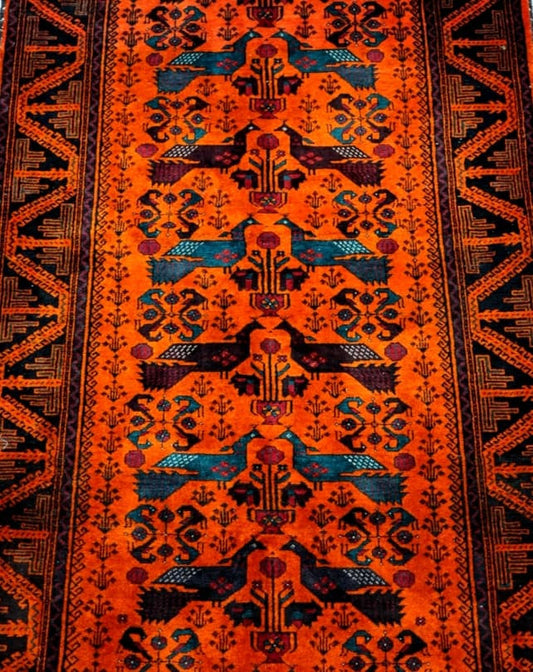 Balouch Peacock Rug 295x135cm - Republic Home - Rugs